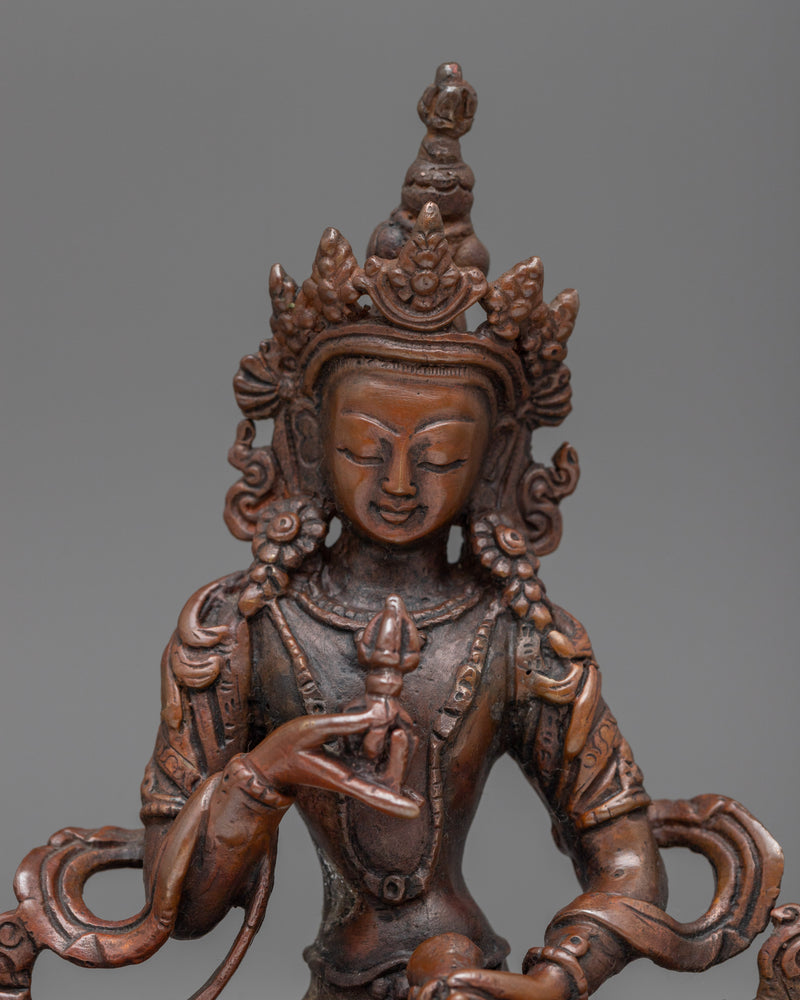 Guru Vajrasattva Statue | Oxidized Copper Buddhist Artwork