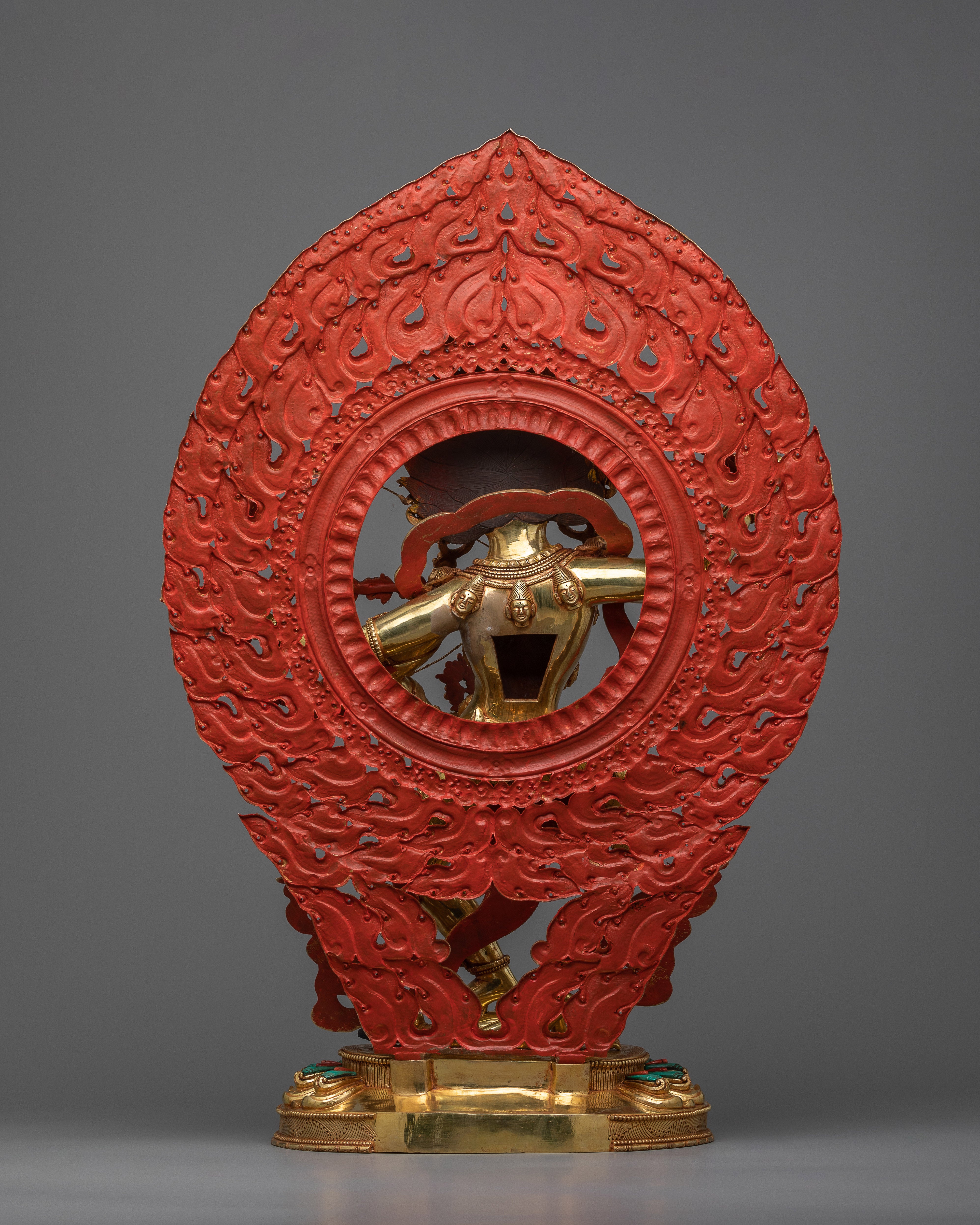 Kurukulla Mantra Practice Statue | Gold Gilded Buddhist Traditional Artwork