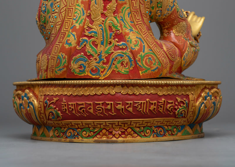Embrace the Spiritual Guidance of Padmasambaba | Traditionally Gold-Gilded Copper Statue