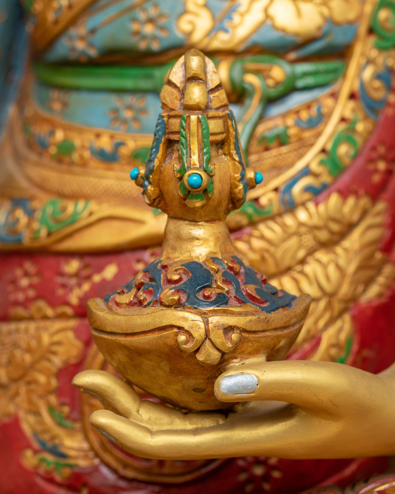 Embrace the Spiritual Guidance of Padmasambaba | Traditionally Gold-Gilded Copper Statue