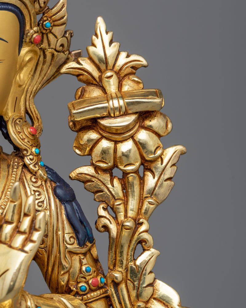 Discover the Enlightened Wisdom of Manjusri | Himalayan Handmade Copper Statue