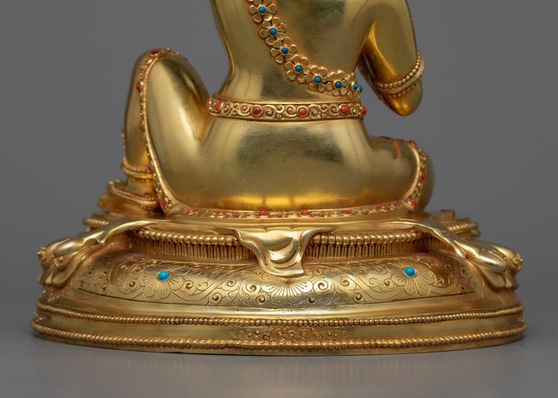Virupa Mahasiddha: A Symbol of Spiritual Attainment | 24K Gold-Gilded Copper Artwork
