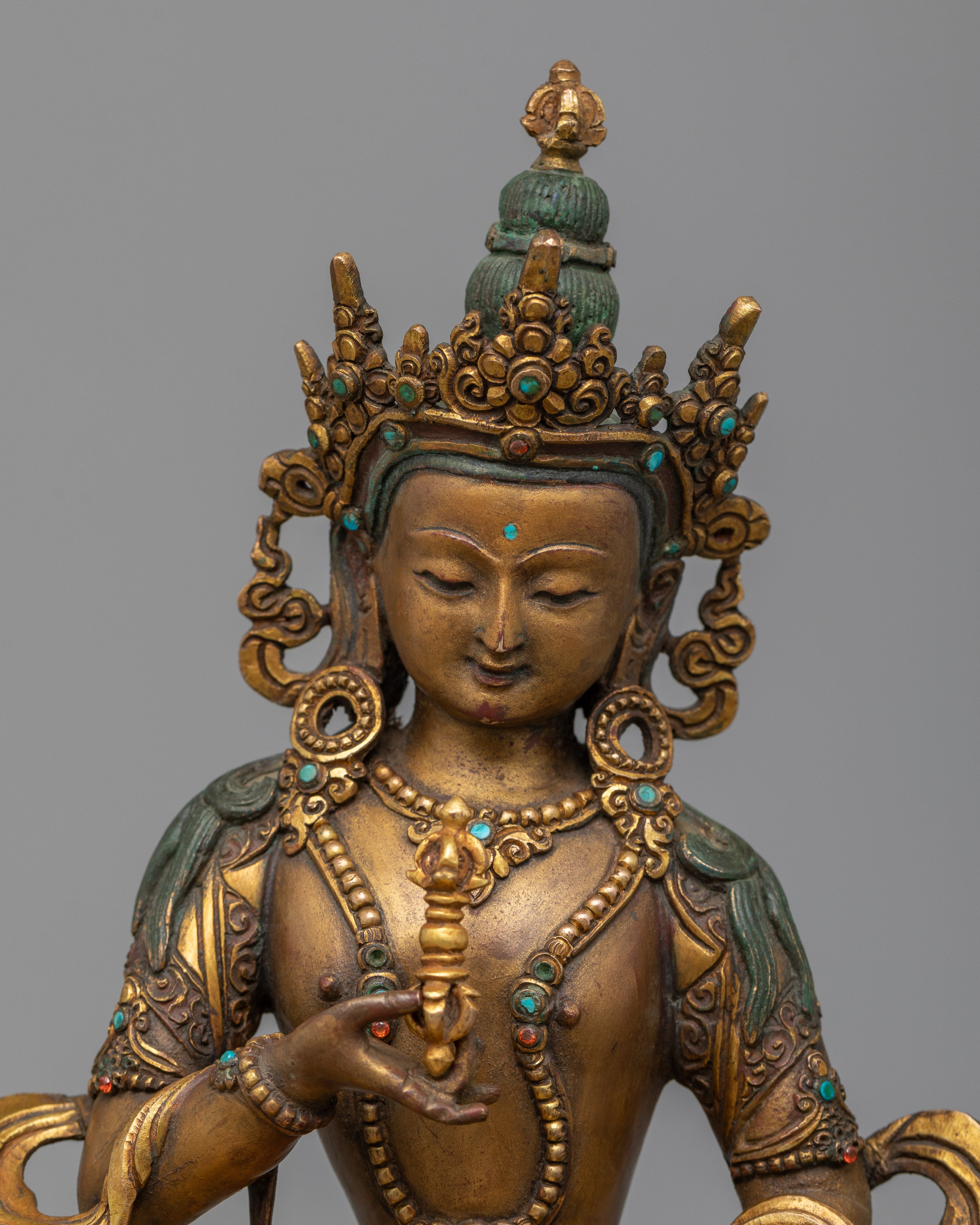 Vajrasattva Mantra Practice Statue | Traditional Himalayan Buddhist Artwork