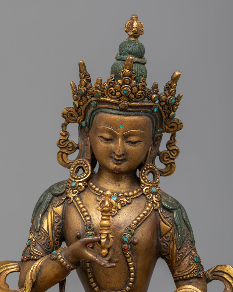 Vajrasattva Mantra Practice Statue | Traditional Himalayan Buddhist Artwork