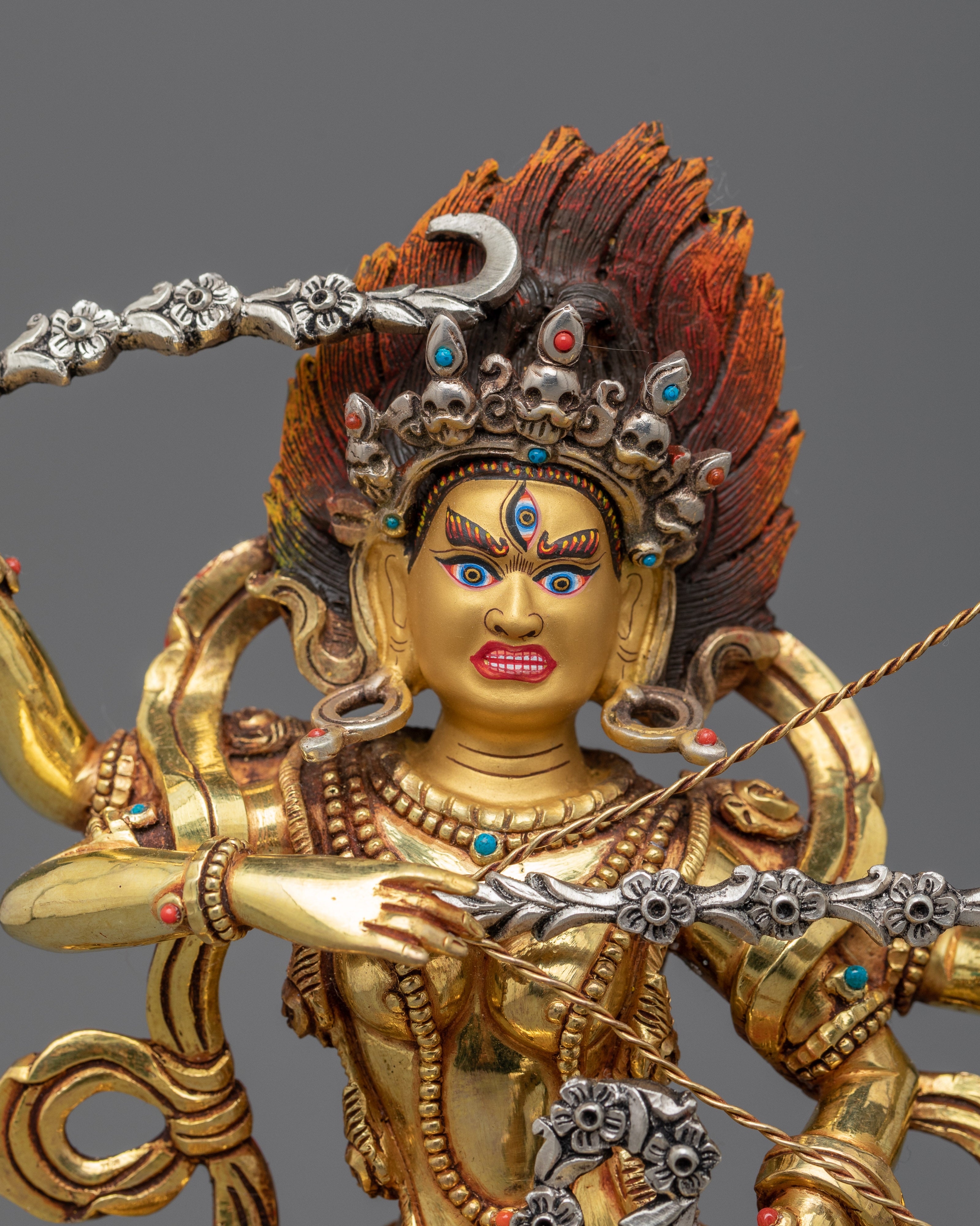 Kurukulla Goddess Sculpture | Buddhist Dakini Statue for Buddhist Altar