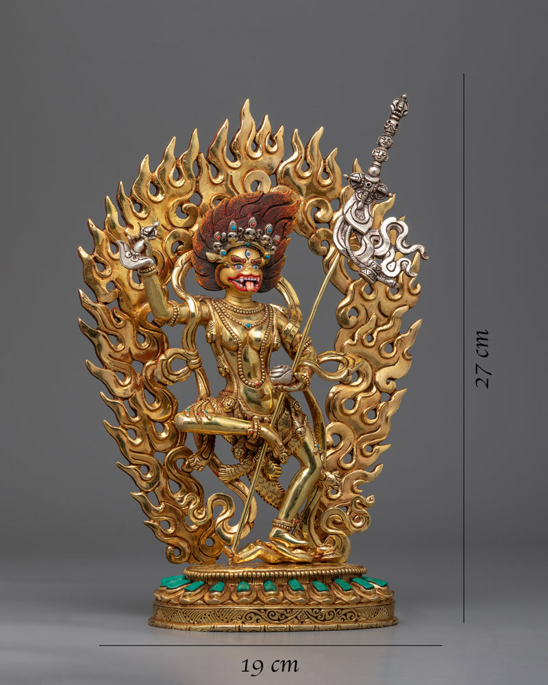 Dakini Simhamukha Statue | Lion-Headed Dakini Artwork, Made in Nepal