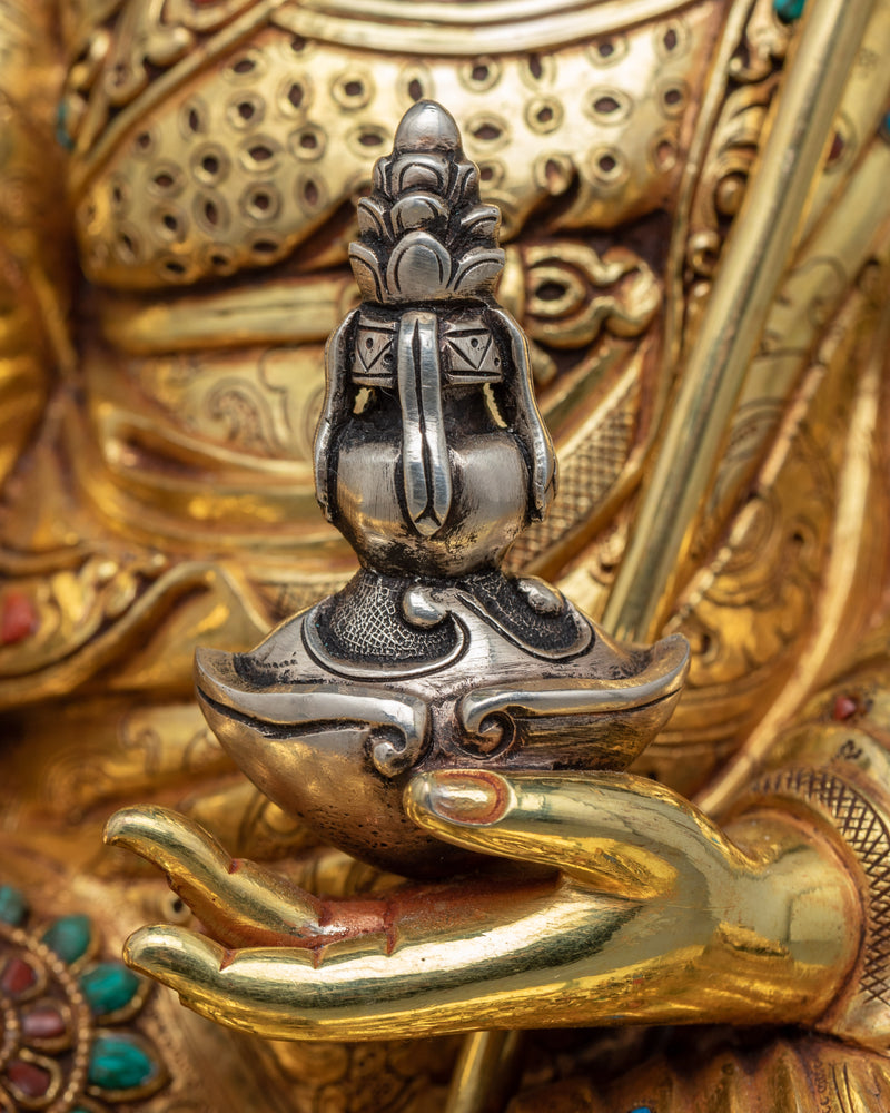 Guru Padmasambhava Statue | Lotus Born, Guru Rinpoche Handmade Artwork