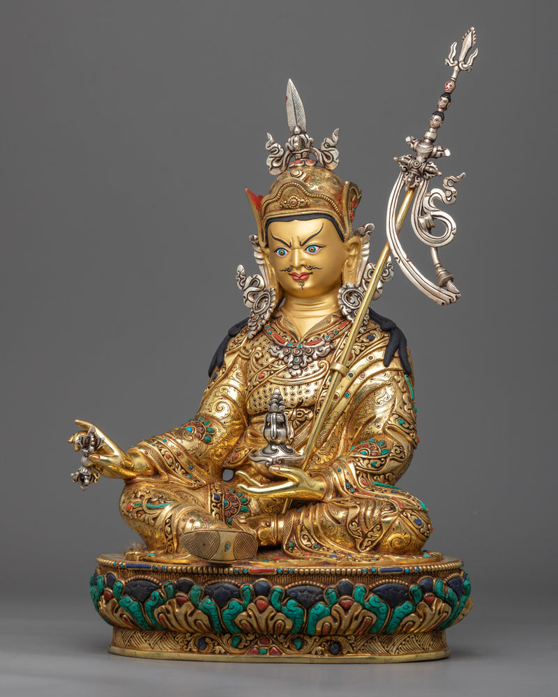 Guru Padmasambhava Statue | Lotus Born, Guru Rinpoche Handmade Artwork