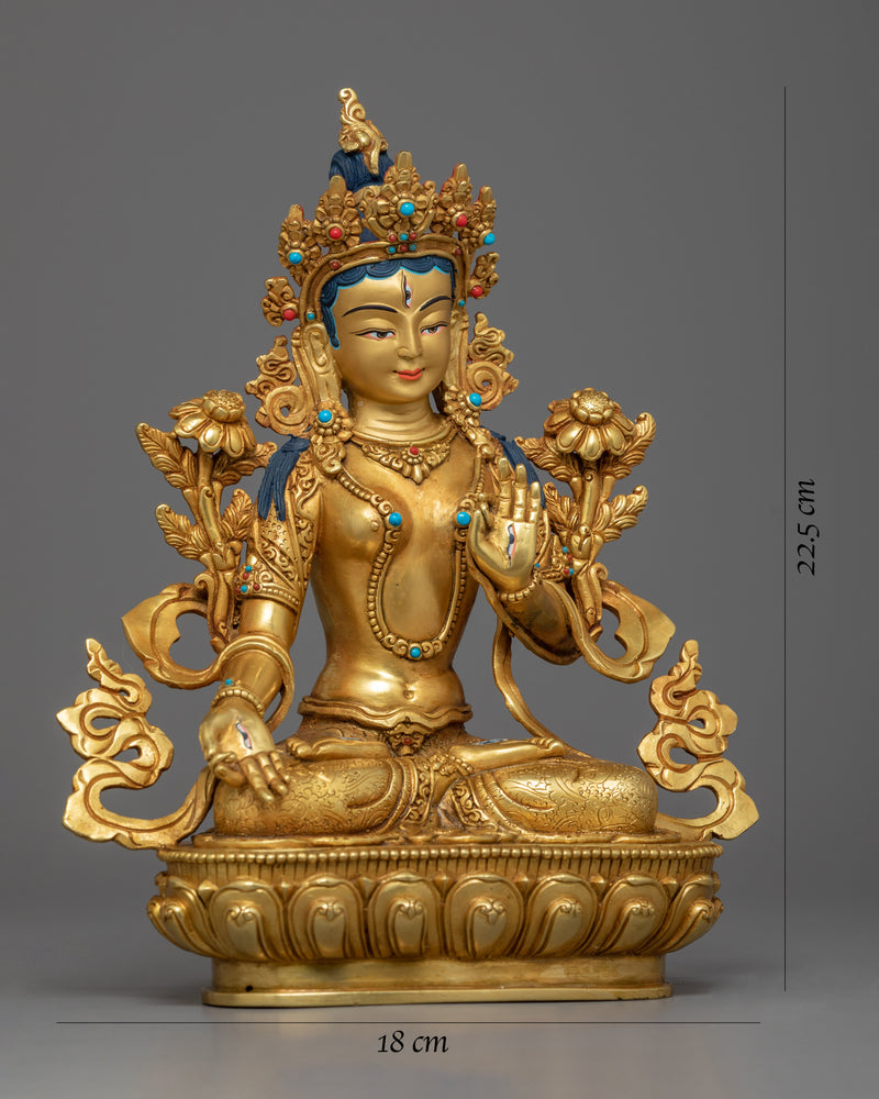 Buddha Female White Tara Statue | The Embodiment of Compassion and Longevity