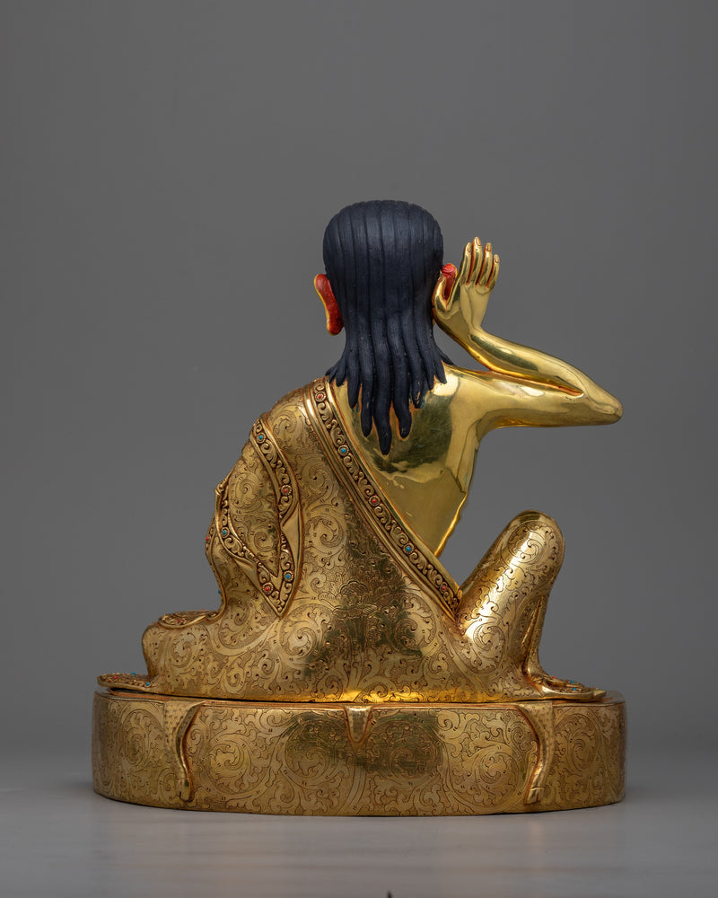 Inspiring Tibetan Yogi Milarepa Statue | Enhance Your Spiritual Journey