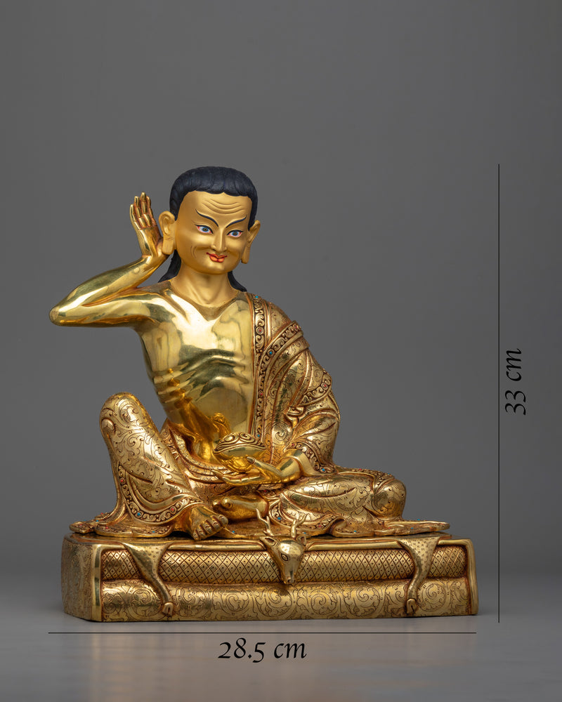 Inspiring Tibetan Yogi Milarepa Statue | Enhance Your Spiritual Journey