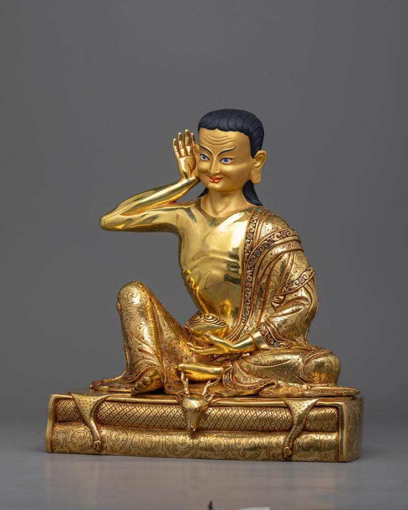 Inspiring Tibetan Yogi Milarepa Statue | Enhance Your Spiritual Journey