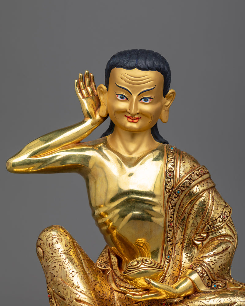 Inspiring Tibetan Yogi Milarepa Statue | Enhance Your Spiritual Journey