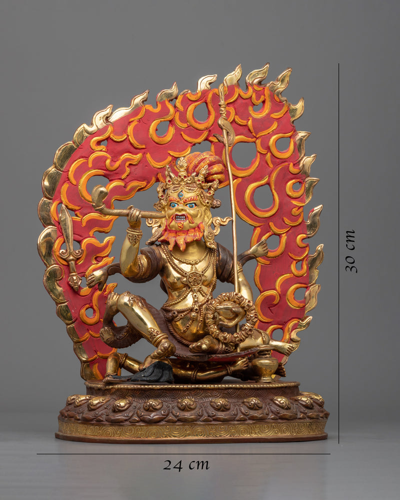 Brahmanrupa Mahakala Statue | Traditional Chaturmukha Mahakala Artwork