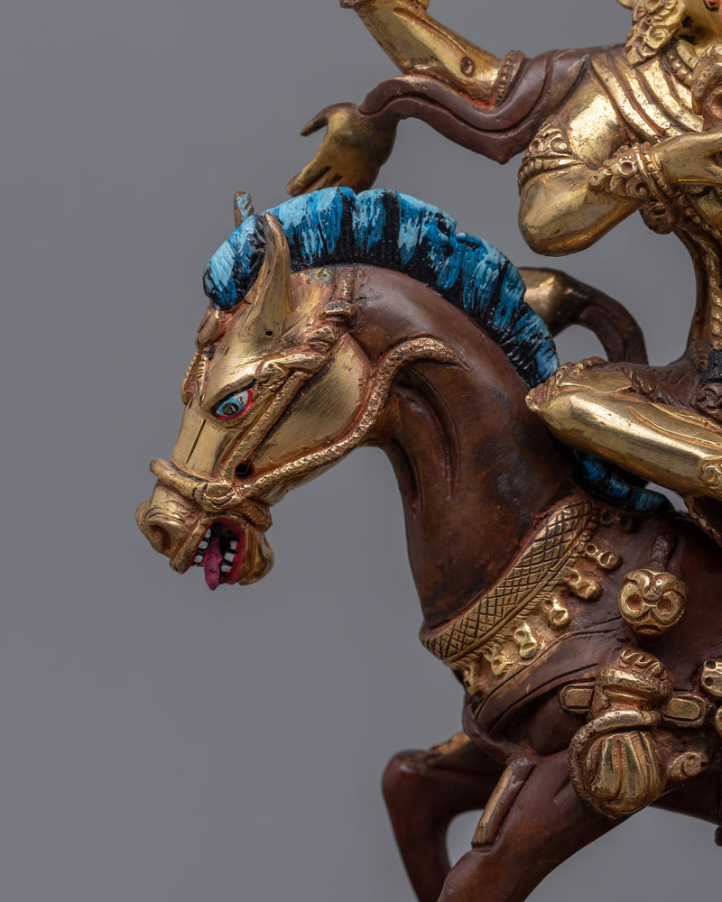 Palden Lhamo Empowerment Statue | Gold Gilded Traditional Buddhist Artwork