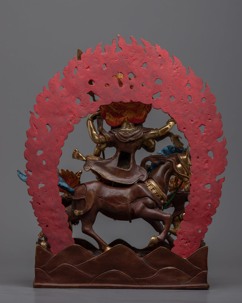 Palden Lhamo Empowerment Statue | Gold Gilded Traditional Buddhist Artwork