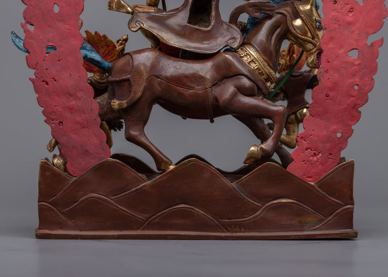 Palden Lhamo Empowerment Statue | Gold Gilded Traditional Buddhist Artwork