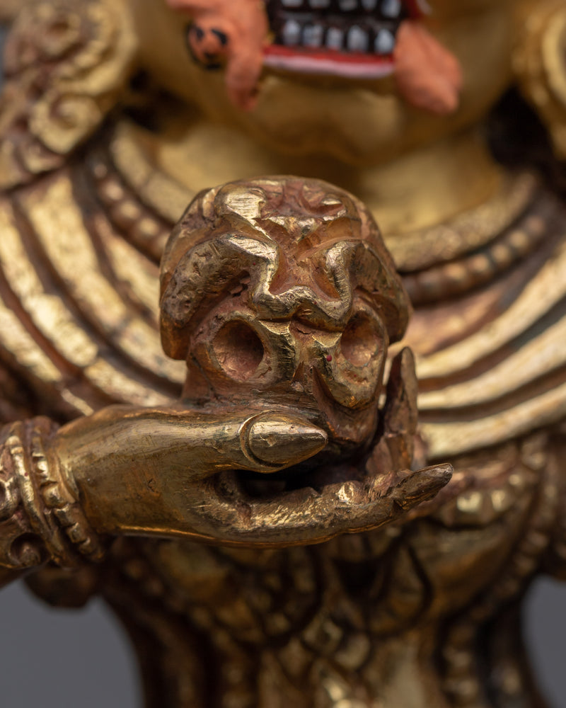 Palden Lhamo Empowerment Statue | Gold Gilded Traditional Buddhist Artwork