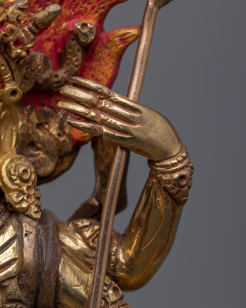 Palden Lhamo Empowerment Statue | Gold Gilded Traditional Buddhist Artwork