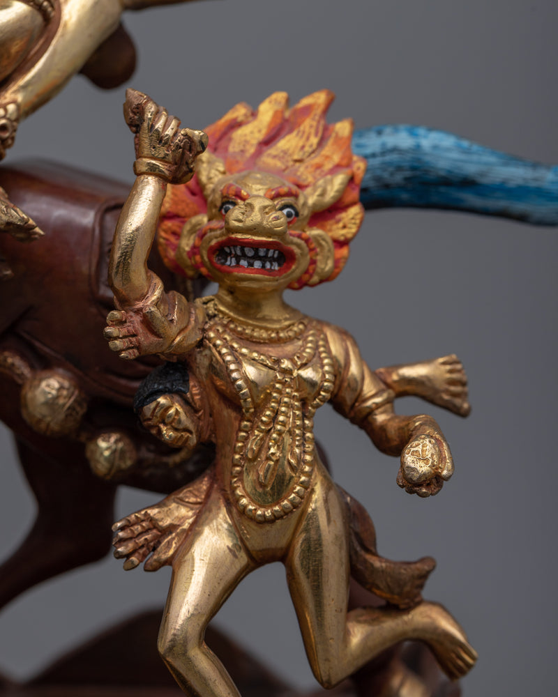 Palden Lhamo Empowerment Statue | Gold Gilded Traditional Buddhist Artwork