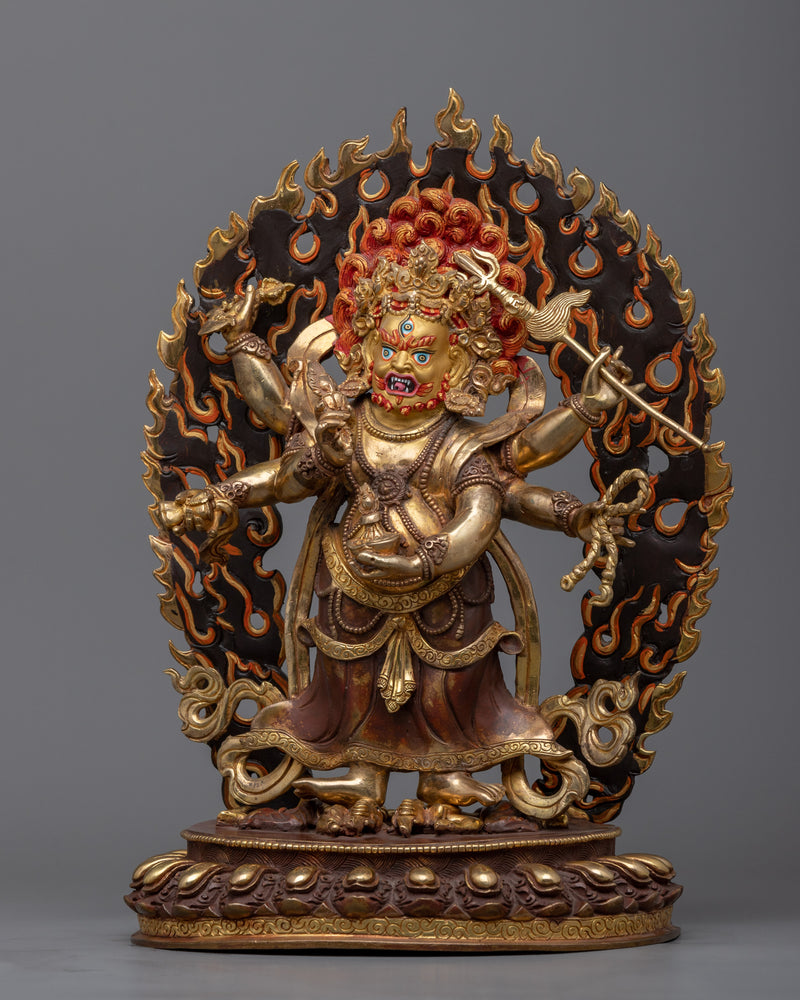 White Mahakala Statue | The protector of Wealth Statue