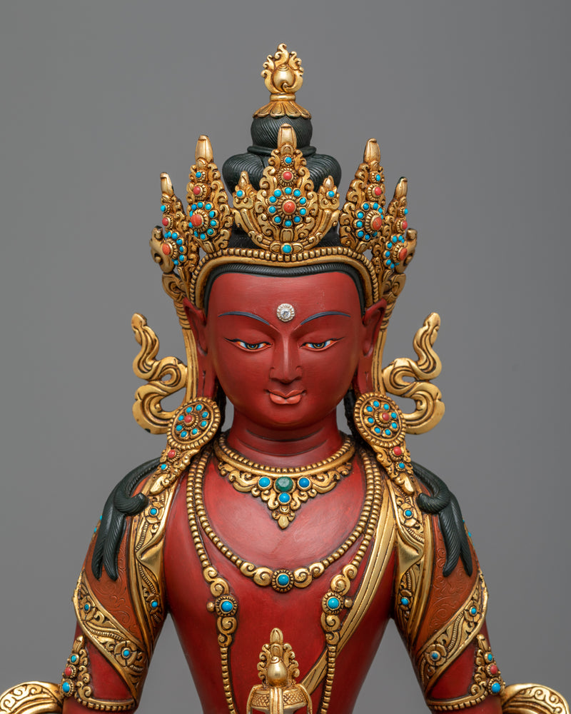 Amitayus Buddha Sculpture | Lord of Limitless Life, Aparimitayurjnana Artwork