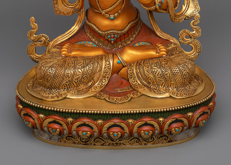 Manjushri Bodhisattva of Wisdom Statue |  Hand-Carved Bodhisattva Statue