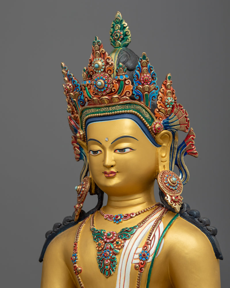 Mitrupa "Buddha Akshobhya": The Unshakable One | 24k Gold Gilded Statue