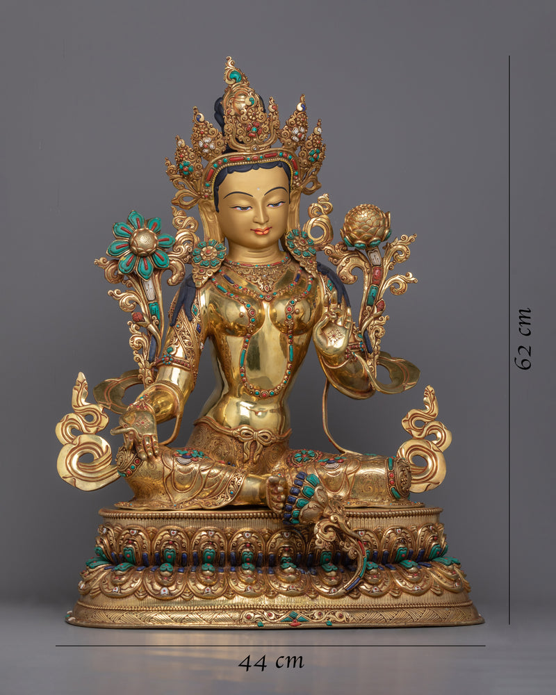 Buddha Goddess Green Tara Statue | The Swift and Compassionate Protector