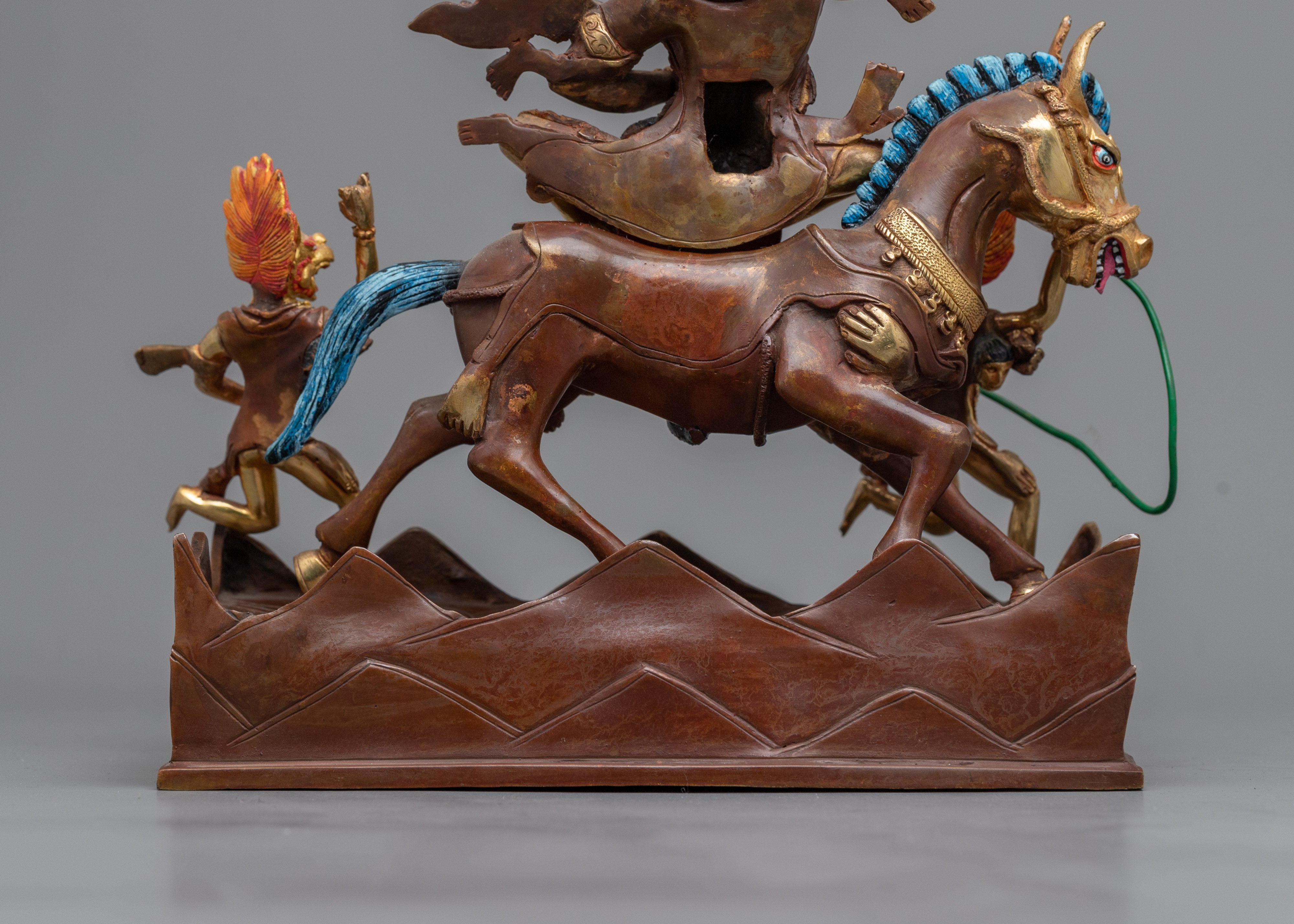 Palden Lhamo Empowerment Sculpture | Handmade in Nepal, Himalayan Buddhist Art