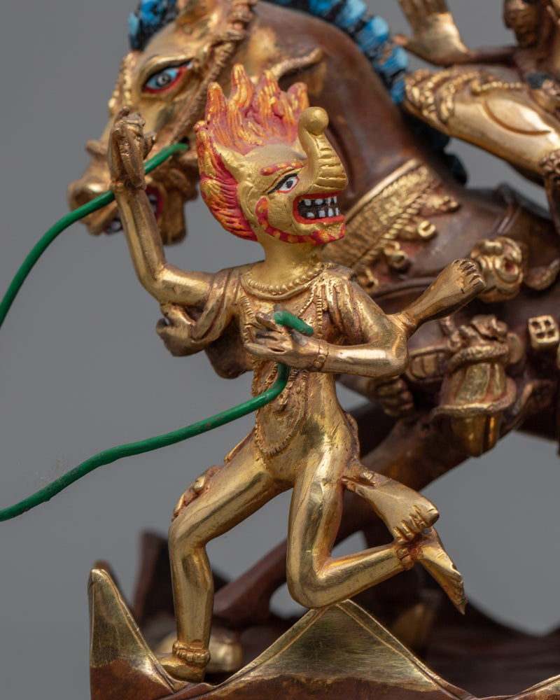 Palden Lhamo Empowerment Sculpture | Handmade in Nepal, Himalayan Buddhist Art