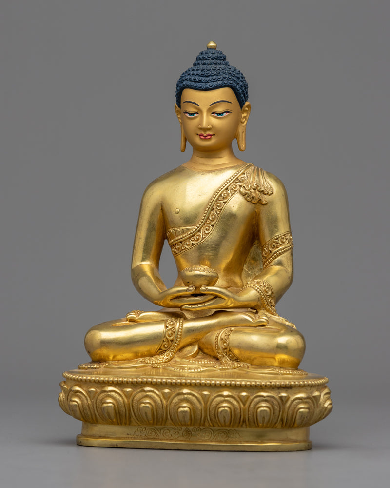 Amitabha Buddha Statue | Gold-Plated Himalayan Art