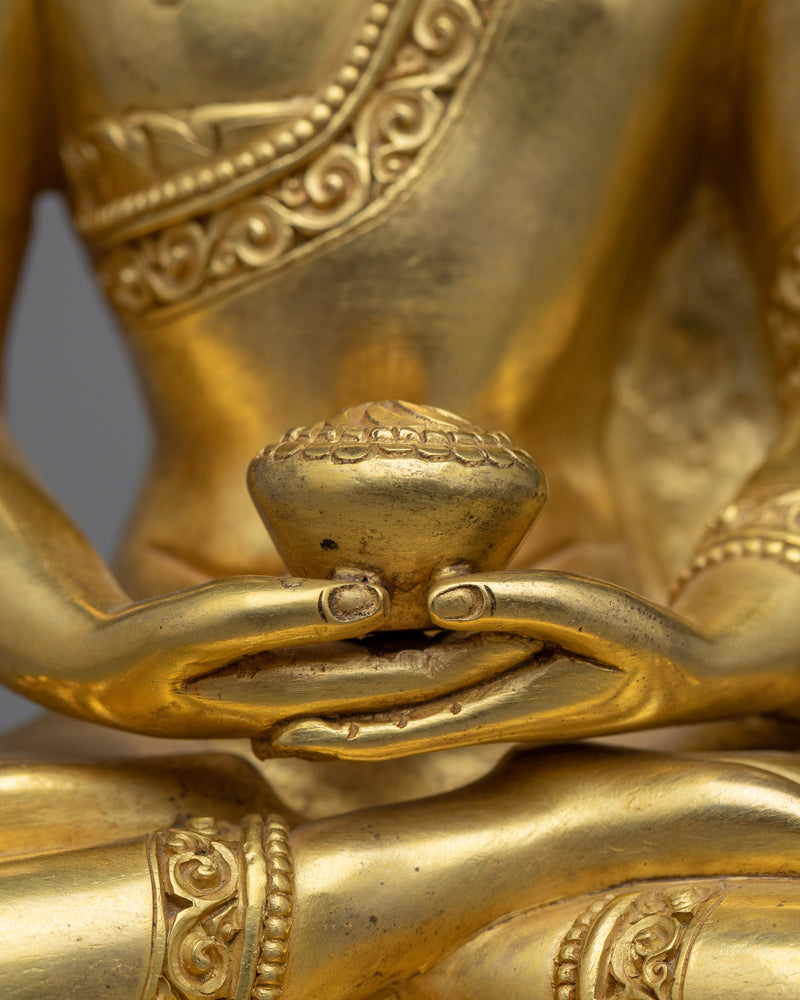 Amitabha Buddha Statue | Gold-Plated Himalayan Art