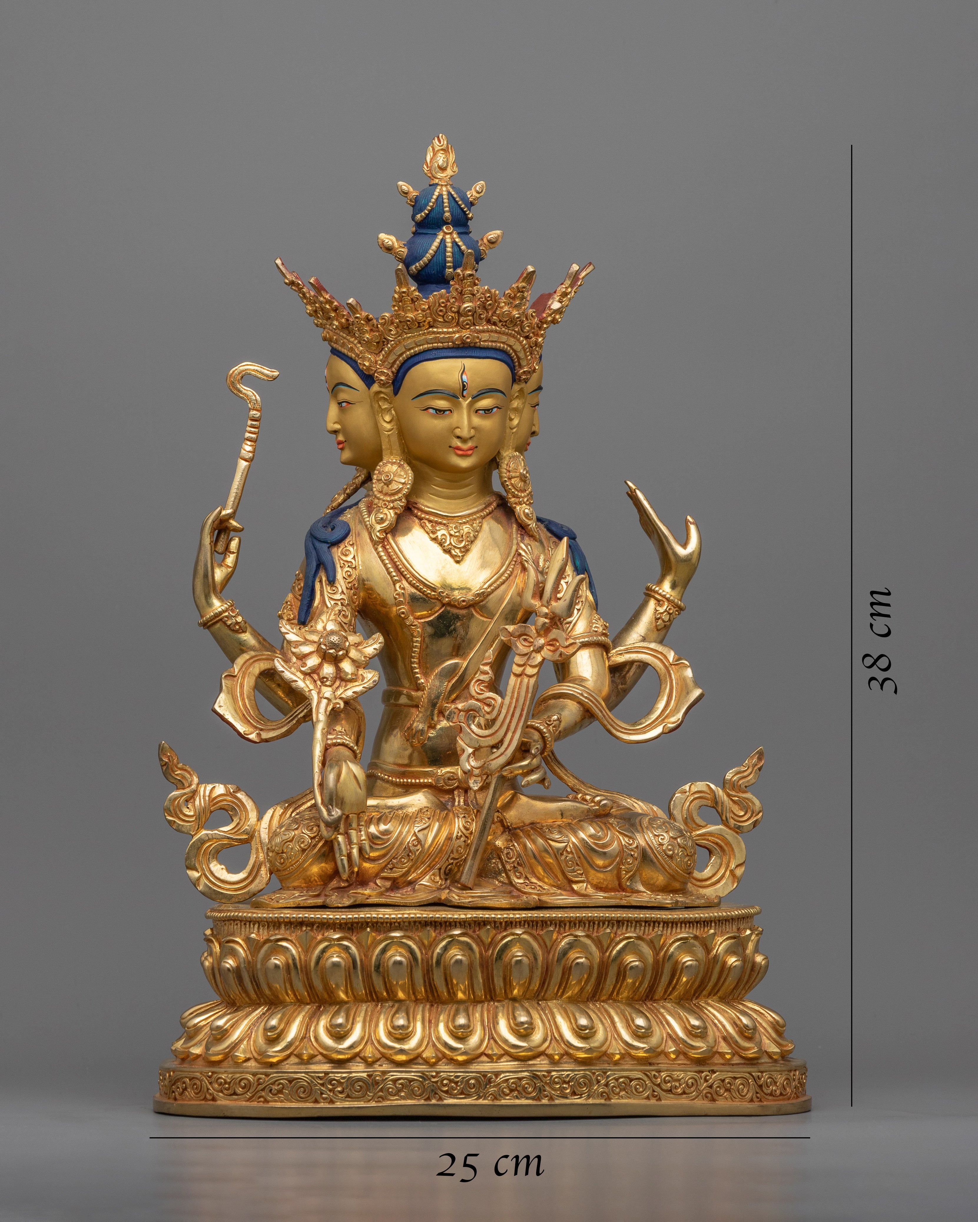 Amoghapasha Lokeshvara Statuette | Traditional Himalayan Artwork of Bodhisattva