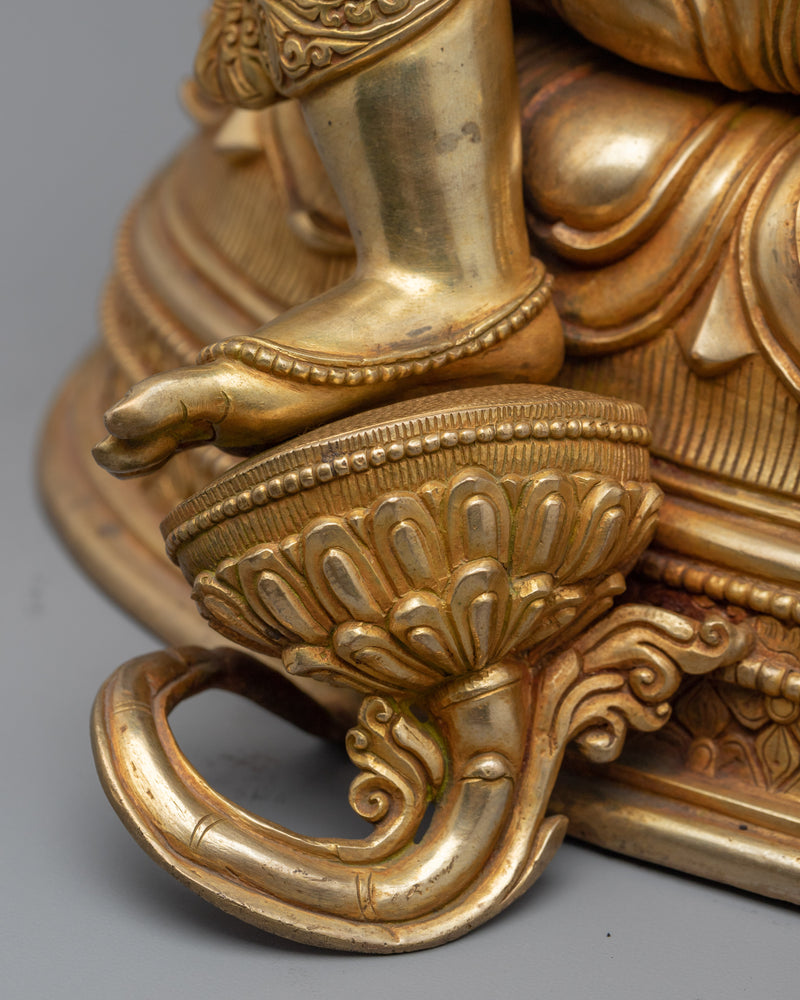 Green Tara Statue for Compassion and Protection | Shyamatara Gold Gilded Art
