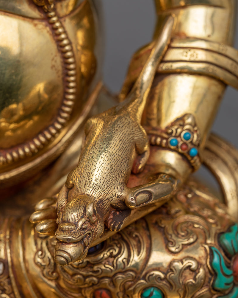 Dzambhala Practice Sculpture | Tibetan Deity of Wealth for Prosperity