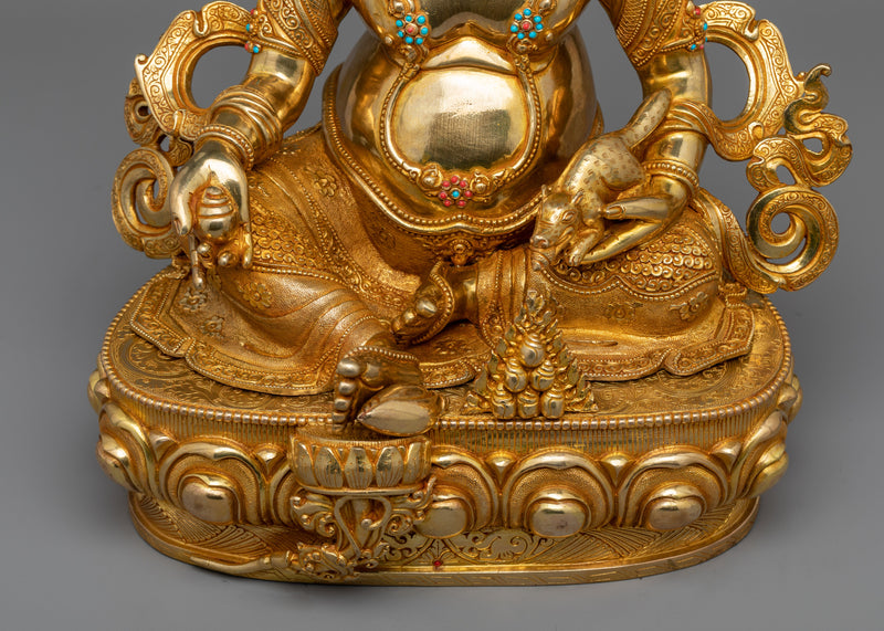 Dzambhala Mantra Practice Statuette | Buddhist Deity of Abundance and Prosperity
