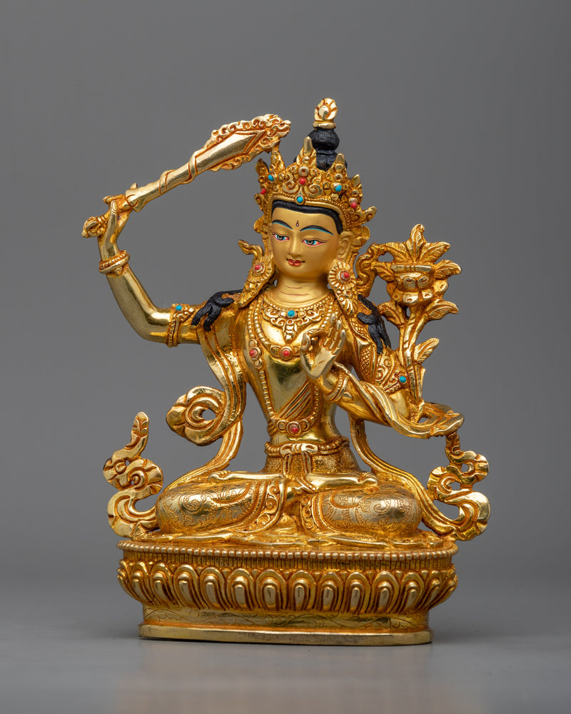 Bodhisattva Manjushri Statuette | Bodhisattva of Compassion and Wisdom