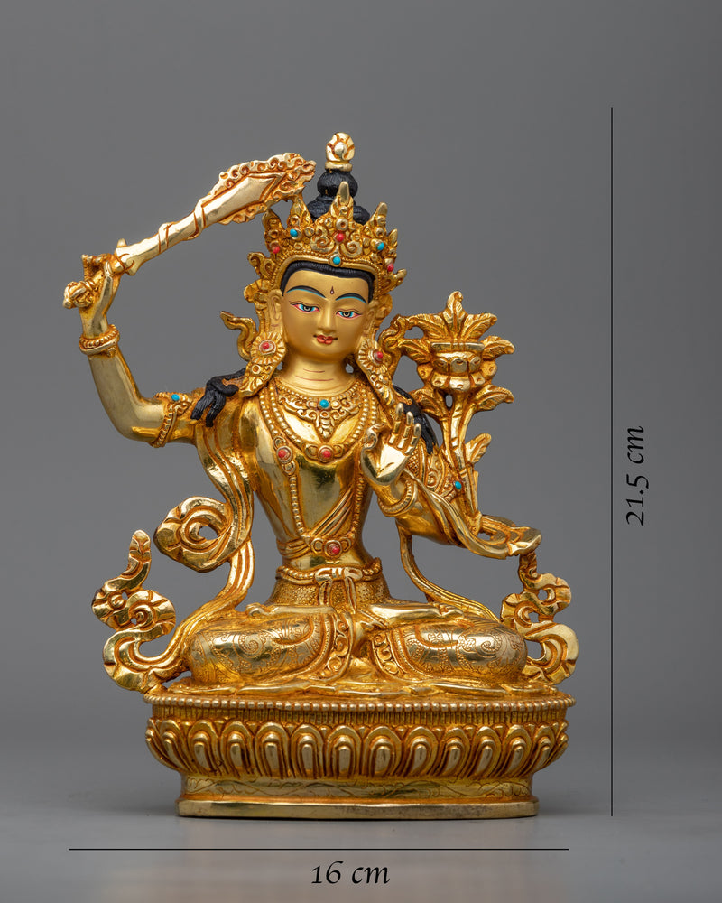 Bodhisattva Manjushri Statuette | Bodhisattva of Compassion and Wisdom