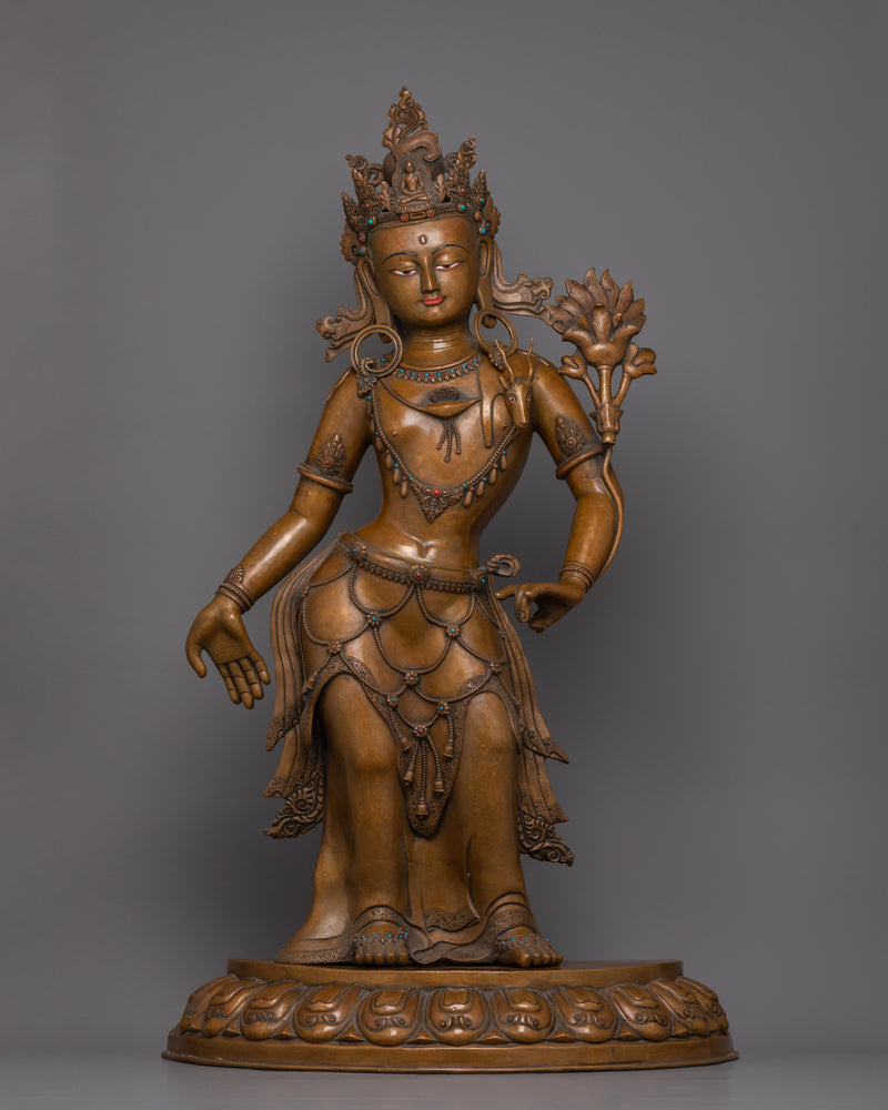 Vintage 2 Chenrezig Statue | 30-40 Aged Masterpieces