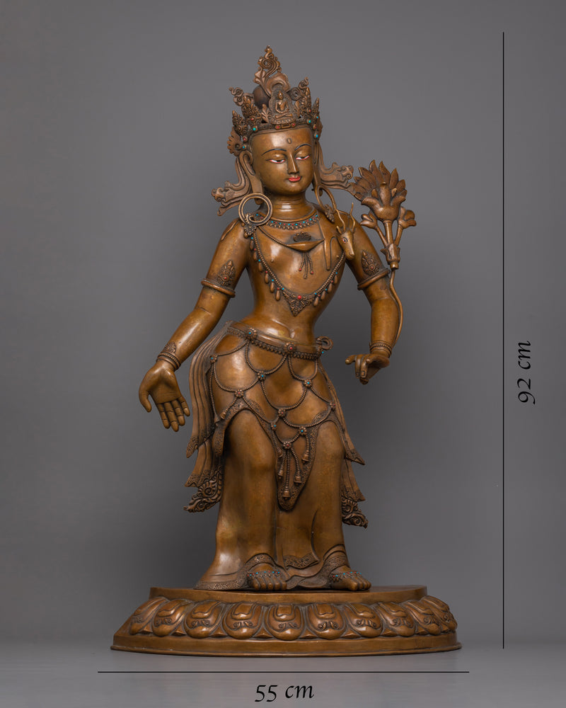 Vintage 2 Chenrezig Statue | 30-40 Aged Masterpieces