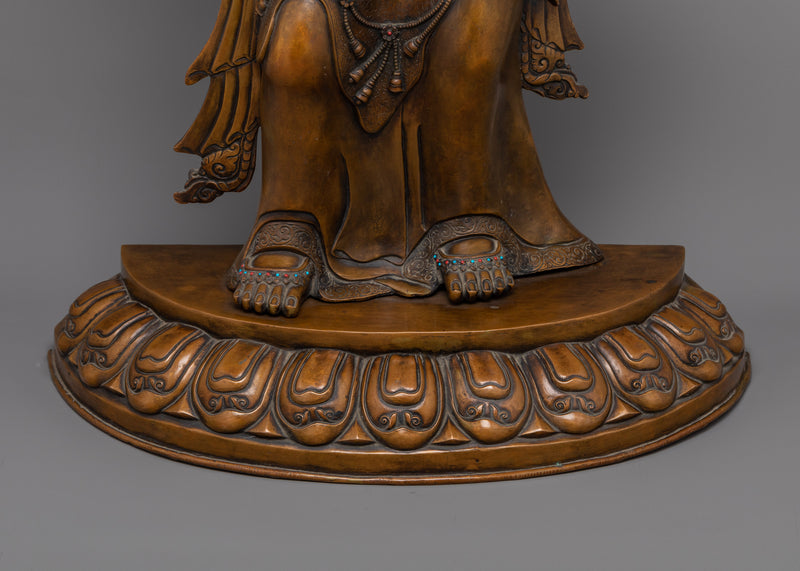 Vintage 2 Chenrezig Statue | 30-40 Aged Masterpieces