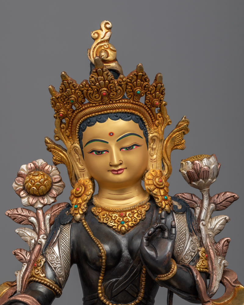 Green Tara Kadampa Statue | Female Buddha Of Compassion