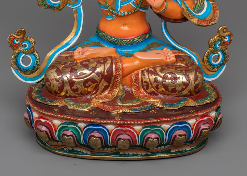 Manjushree Bodhisattva Statue | Handmade Figure of Wisdom Deity