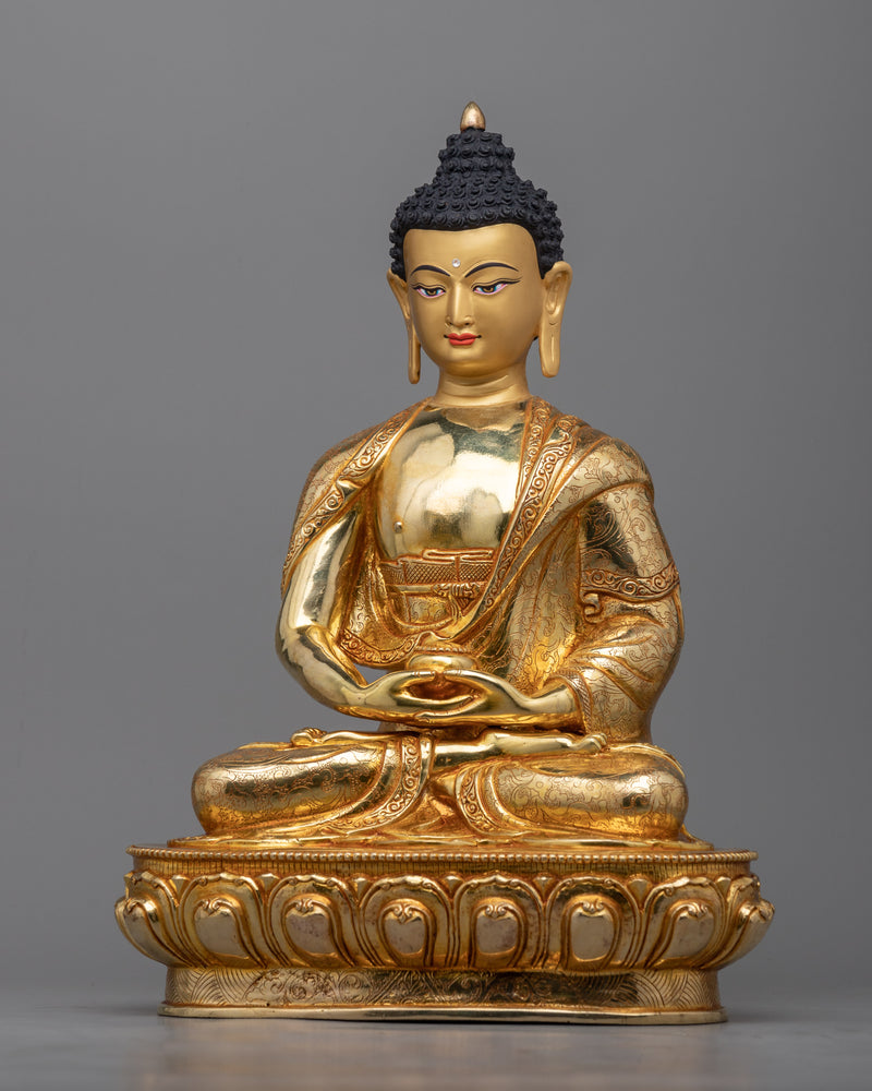 Gold Statue of Buddha Amitabha | The Buddha of Infinite Light and Boundless Compassion