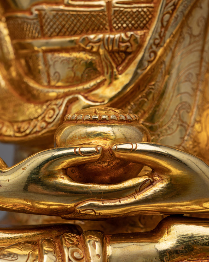Gold Statue of Buddha Amitabha | The Buddha of Infinite Light and Boundless Compassion