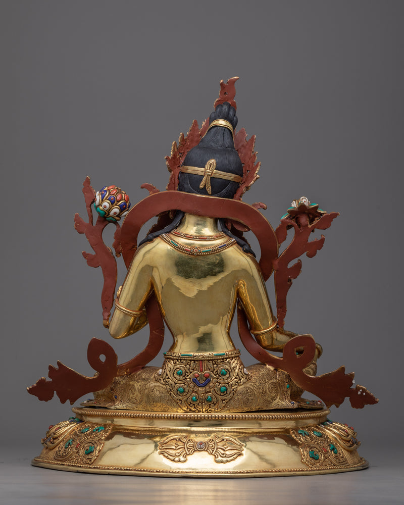 Green Tara Goddess Statue | The Swift Liberator and Compassionate Protector