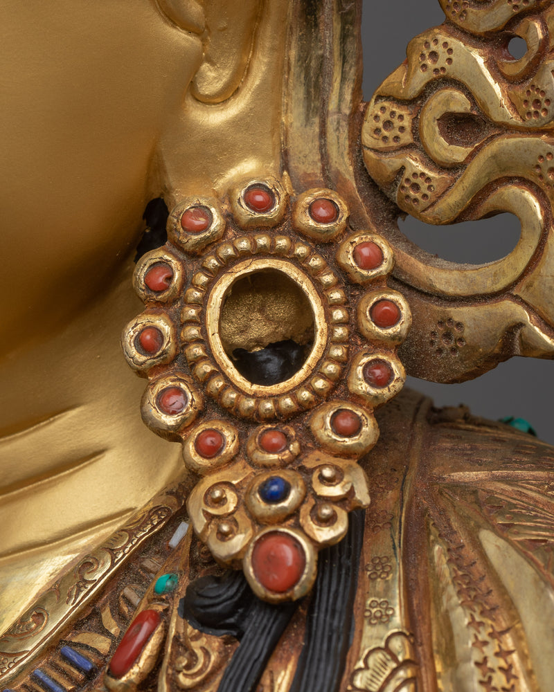Guru Rinpoche Tibetan Spiritual Statue | The Lotus-Born Master and Founder of Tibetan Buddhism