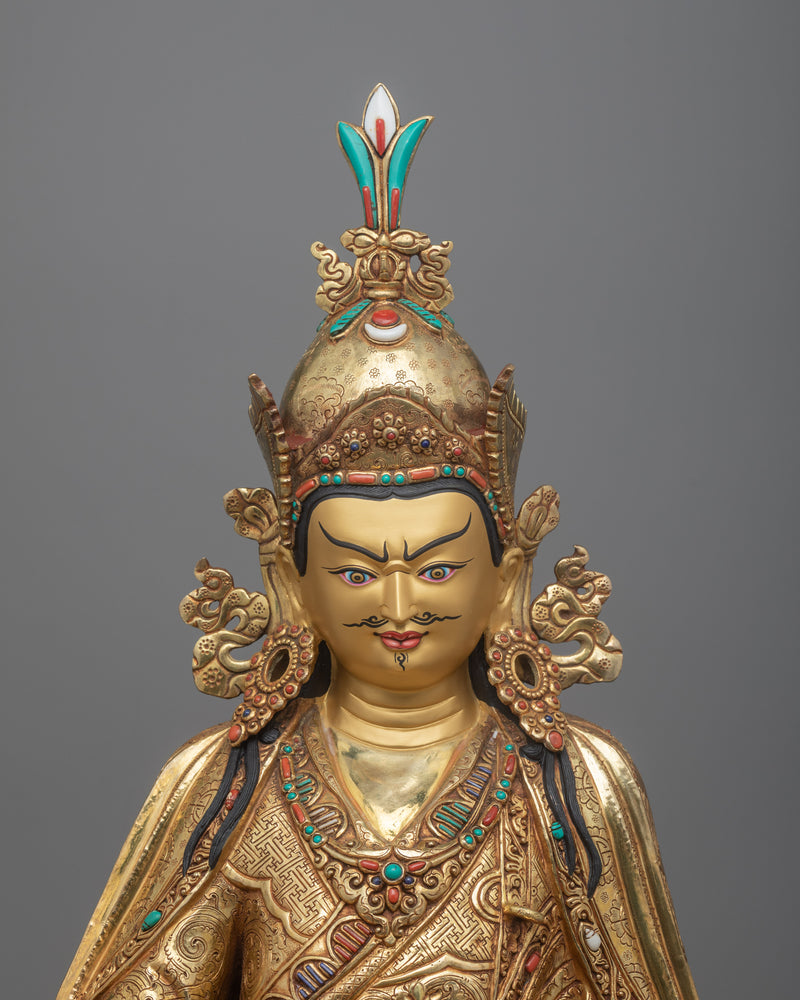 Guru Rinpoche Tibetan Spiritual Statue | The Lotus-Born Master and Founder of Tibetan Buddhism