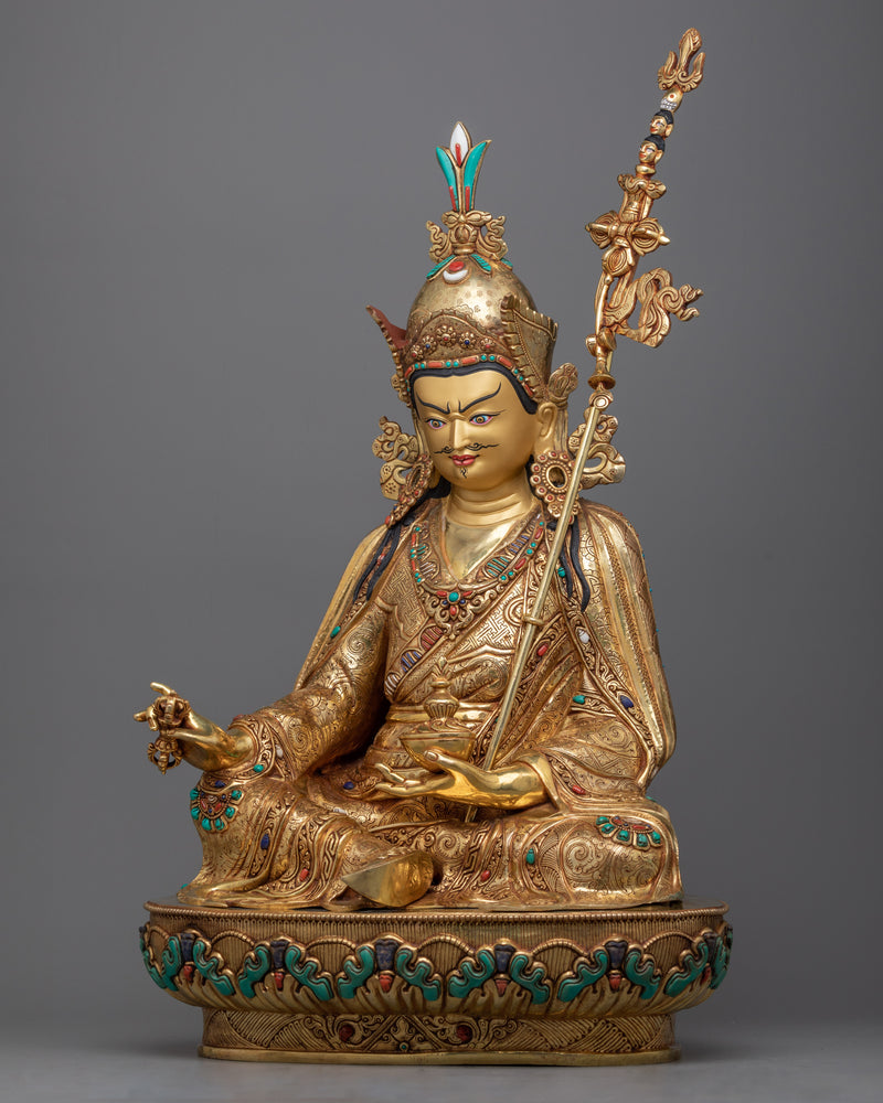 Guru Rinpoche Tibetan Spiritual Statue | The Lotus-Born Master and Founder of Tibetan Buddhism